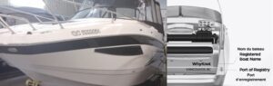 Immatriculation d’un bateau au Canada